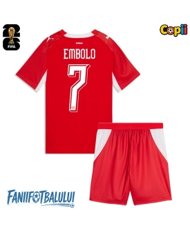 Elveția Breel Embolo #7 Echipament de Fotbal Replică Mondial 2026 Copii Acasa (+ Șorturi)